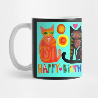 Happy Birthday cats Mug